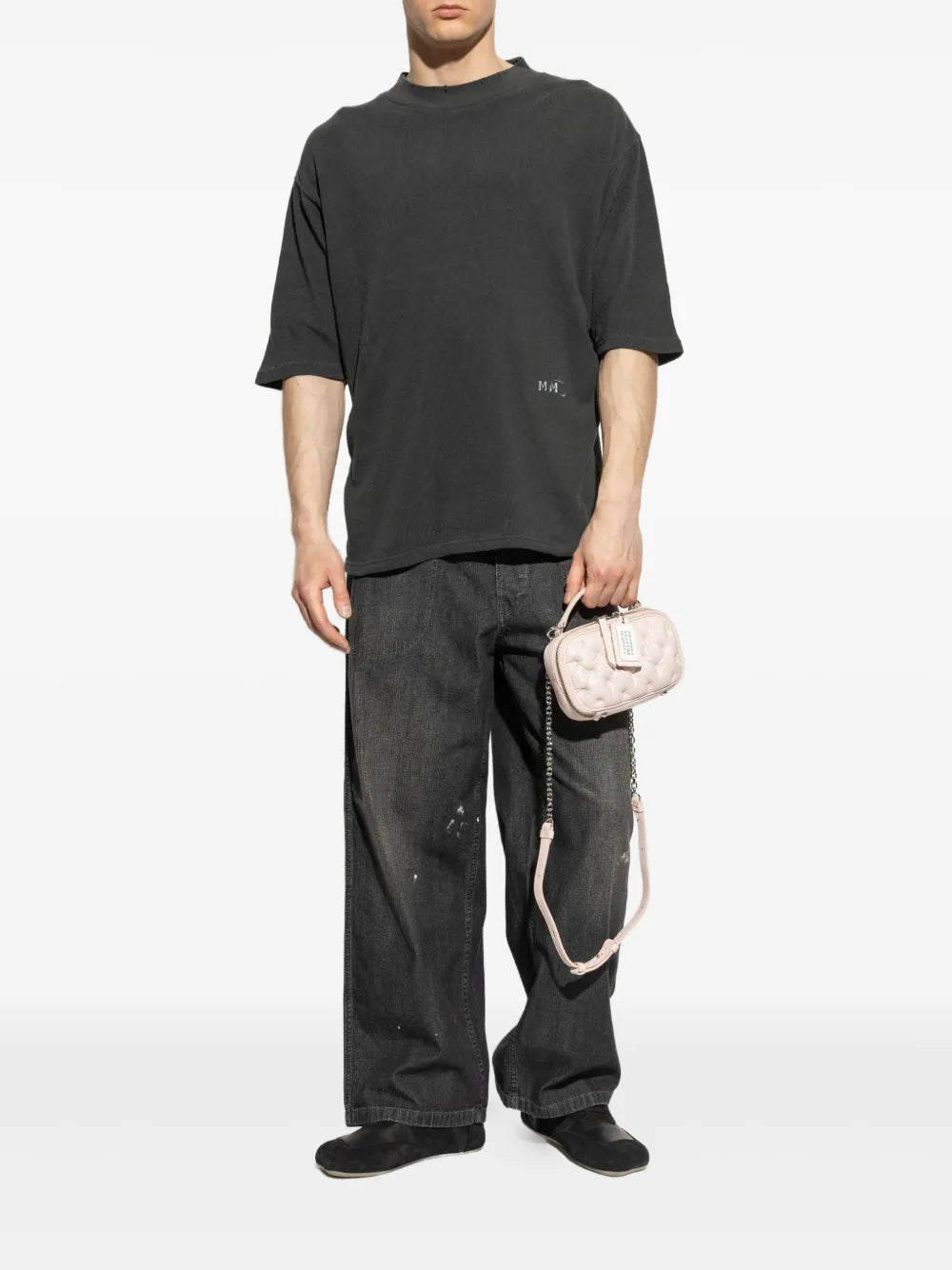 Maison Margiela playera con logo estampado - Negro - imagen 2