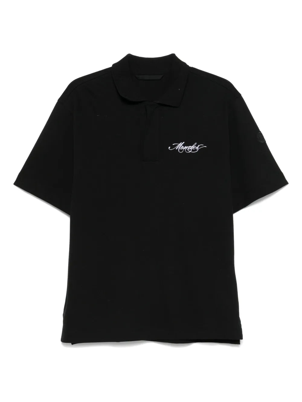 Moncler playera tipo polo con logo bordado