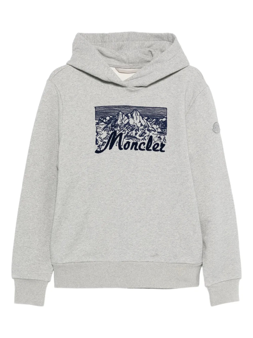 Moncler hoodie con montaña estampada