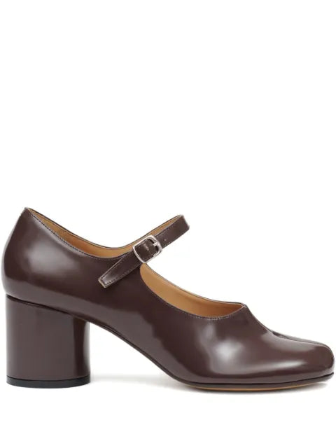 Maison Margiela zapatillas Tabi de piel - Marrón - vista 1