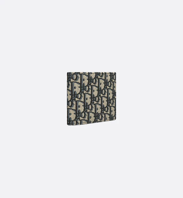 Cartera compacta Dior Oblique en jacquard