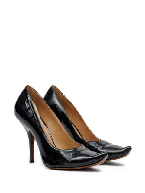 Maison Margiela zapatillas de piel con tacón de 100mm - Negro - vista 2