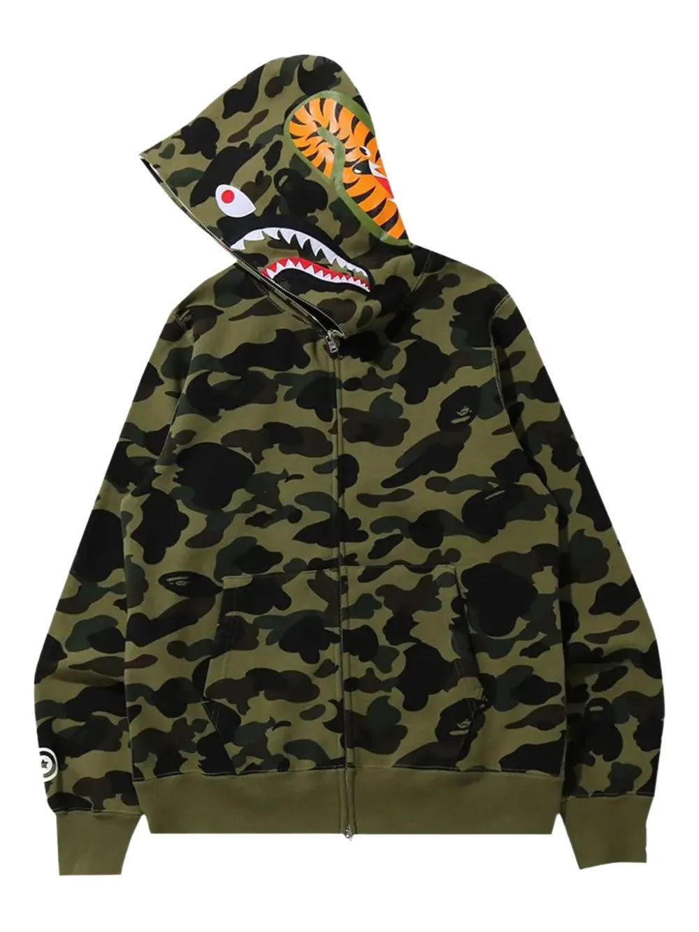 A BATHING APE® hoodie con estampado militar