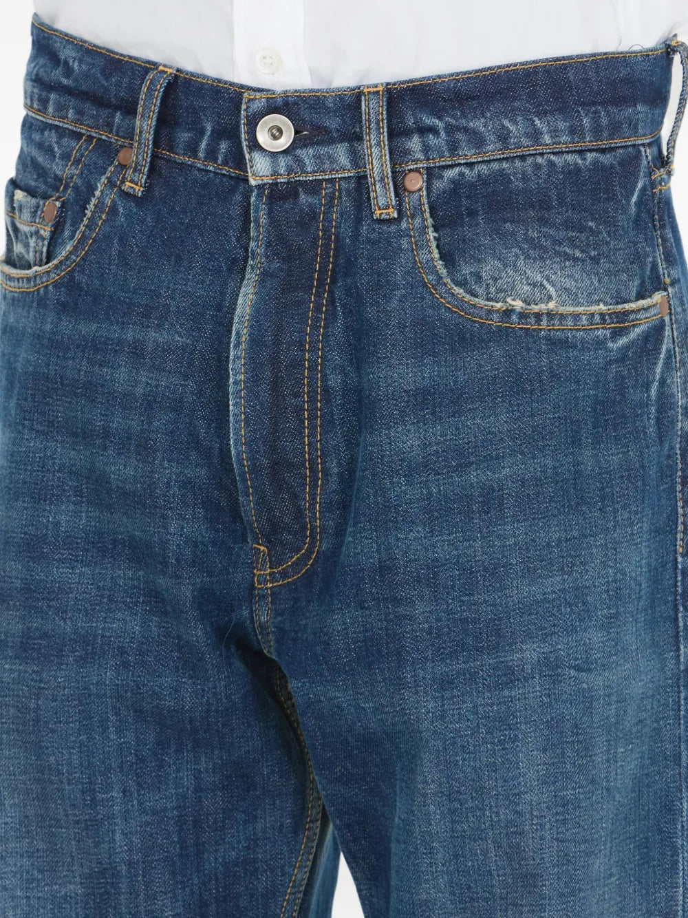 Maison Margiela jeans rectos - Marrón - imagen 4
