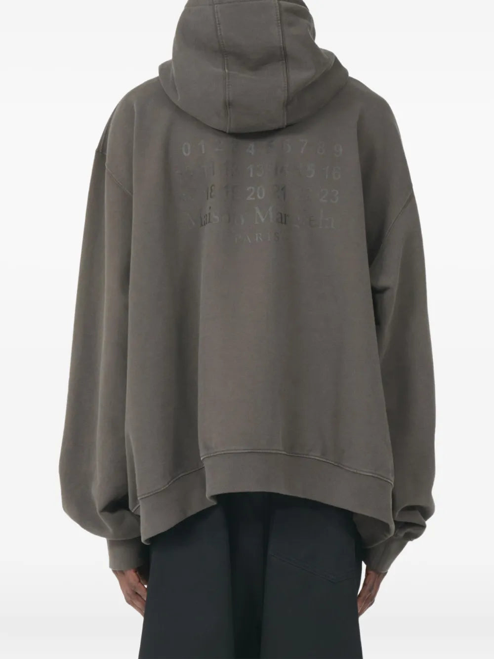 Maison Margiela chamarra con capucha y motivo de números - Marrón - imagen 3