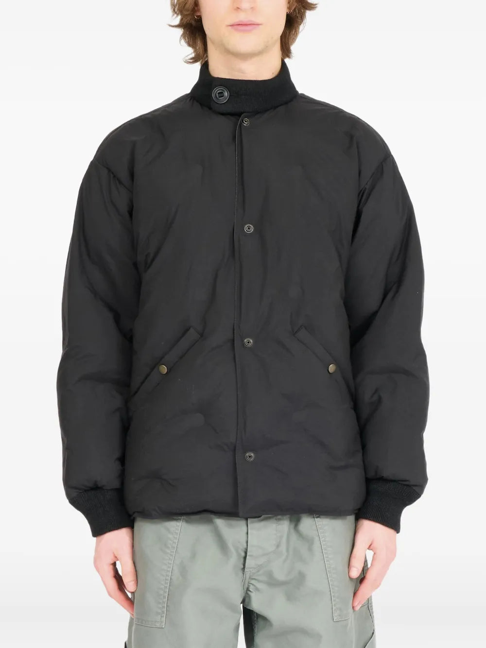 Maison Margiela chamarra capitonada con botones - Negro - imagen 1