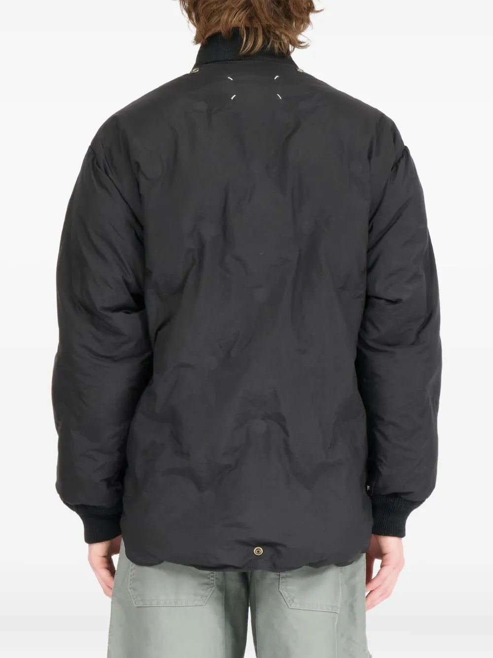 Maison Margiela chamarra capitonada con botones - Negro - imagen 2