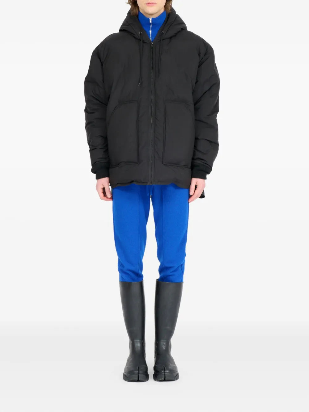 Maison Margiela chamarra capitonada con capucha - Negro - imagen 2