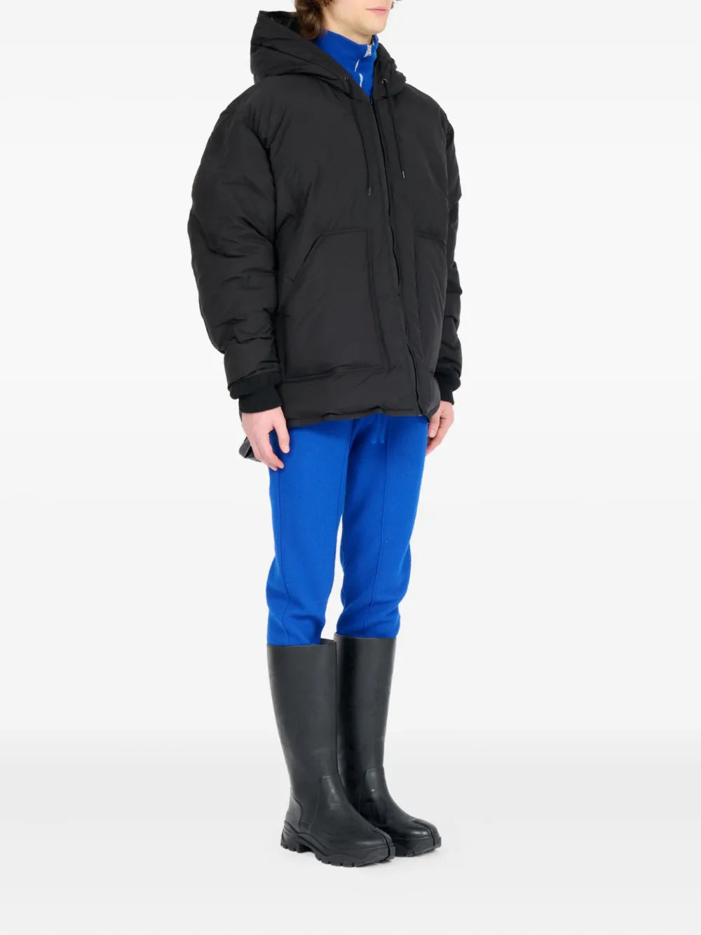 Maison Margiela chamarra capitonada con capucha - Negro - imagen 3