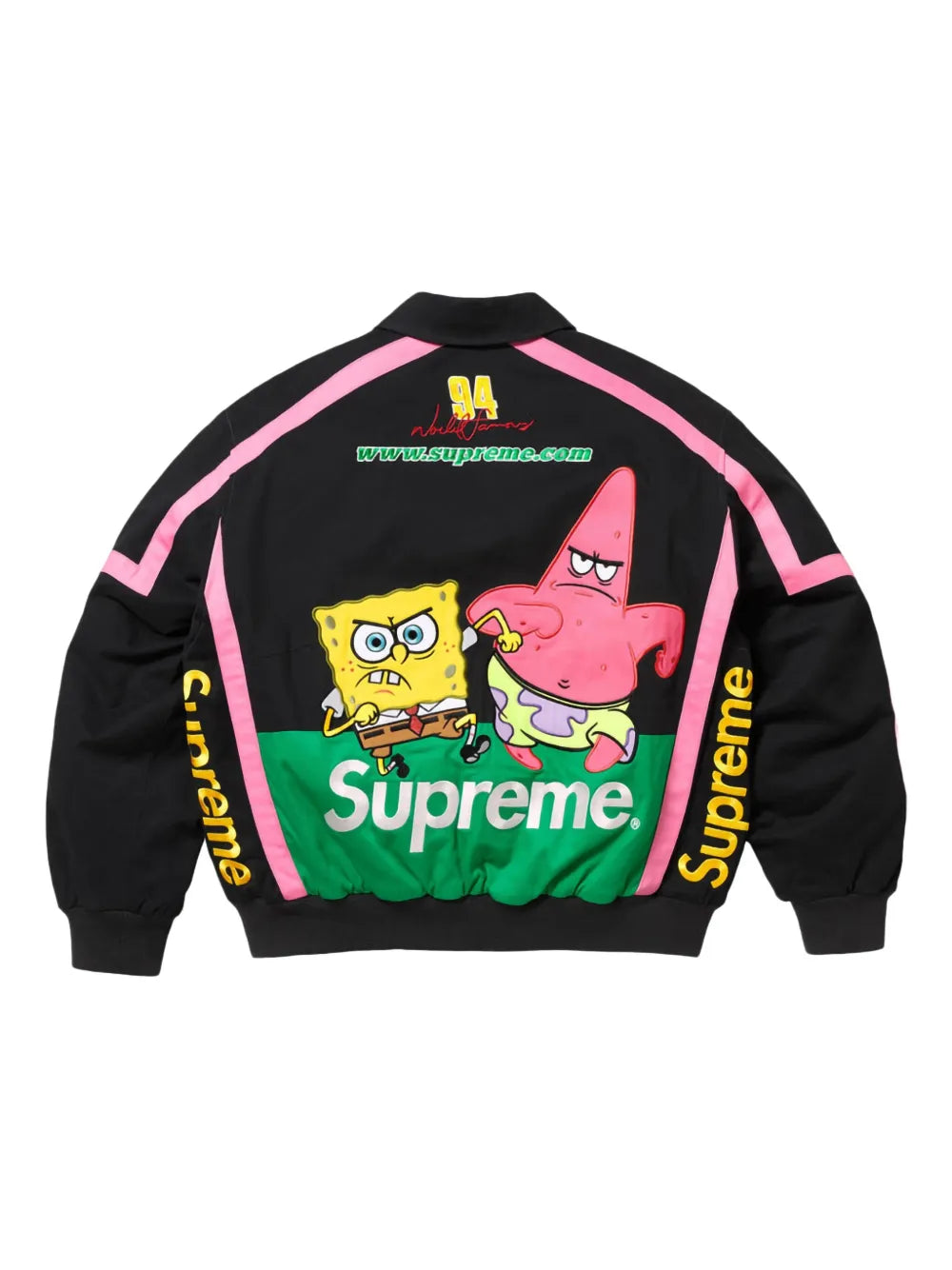 Supreme chamarra deportiva Jeff Hamilton en colaboración con SpongeBob SquarePants - Negro - imagen 2