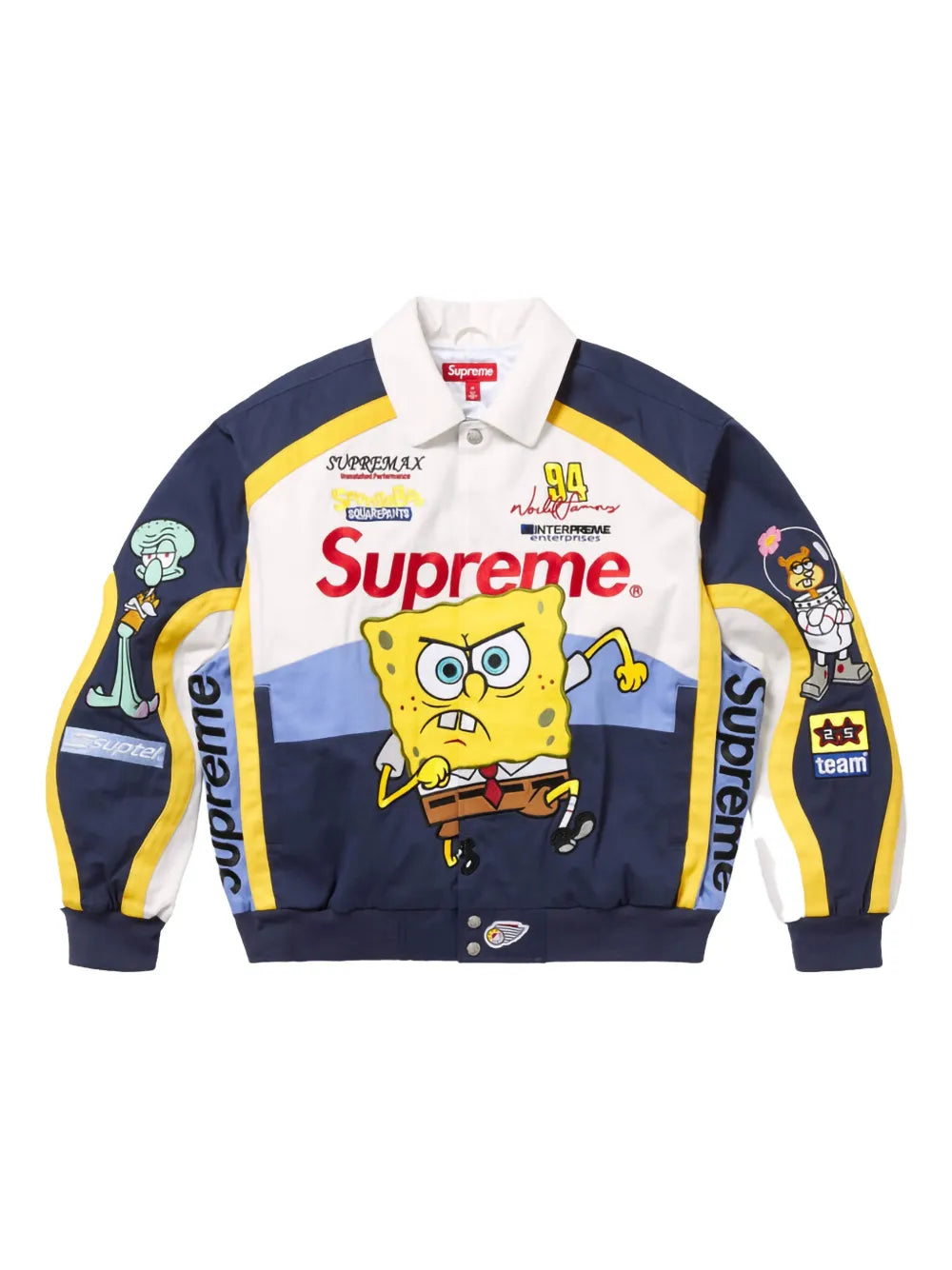 Supreme chamarra deportiva Jeff Hamilton en colaboración con SpongeBob SquarePants - Blanco - imagen 1