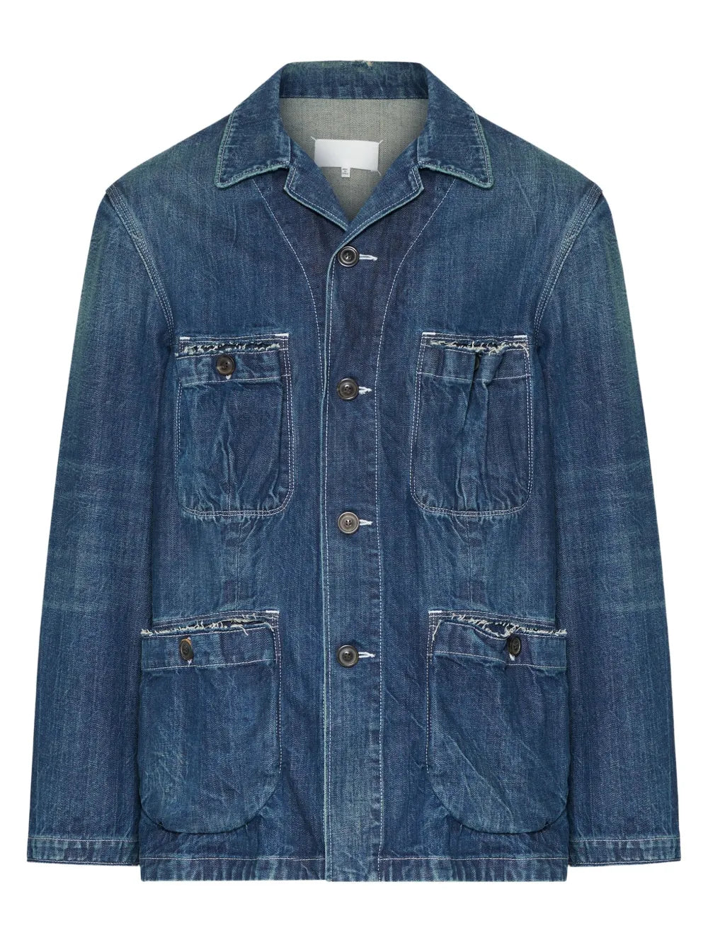 Maison Margiela chamarra de mezclilla con bolsillos - Azul - imagen 1