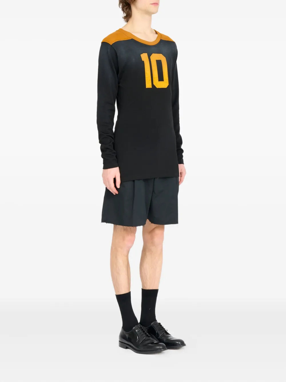 Maison Margiela playera manga larga con paneles - Negro - imagen 3