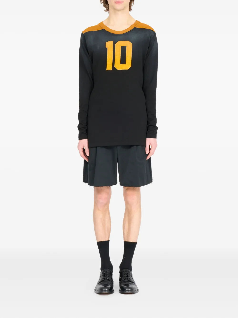 Maison Margiela playera manga larga con paneles - Negro - imagen 2