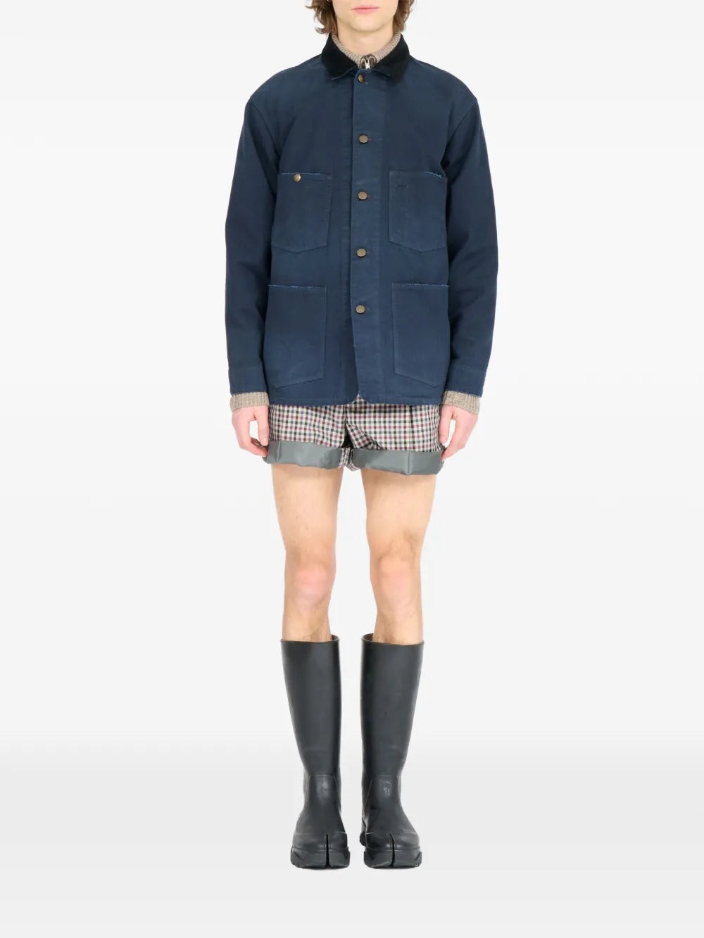 Maison Margiela chamarra de algodón - Azul - imagen 2