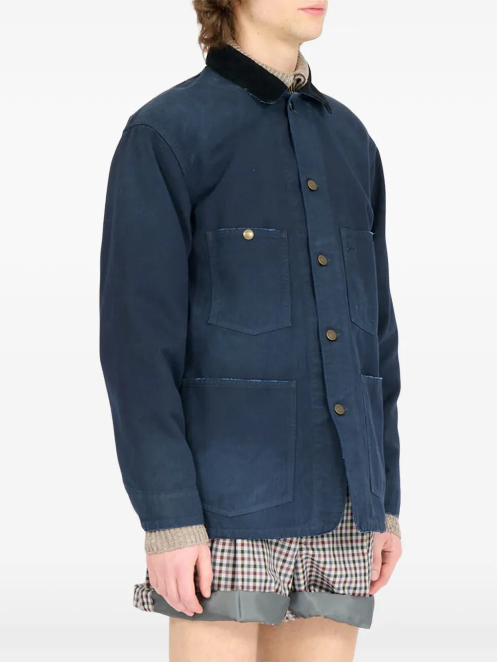 Maison Margiela chamarra de algodón - Azul - imagen 3