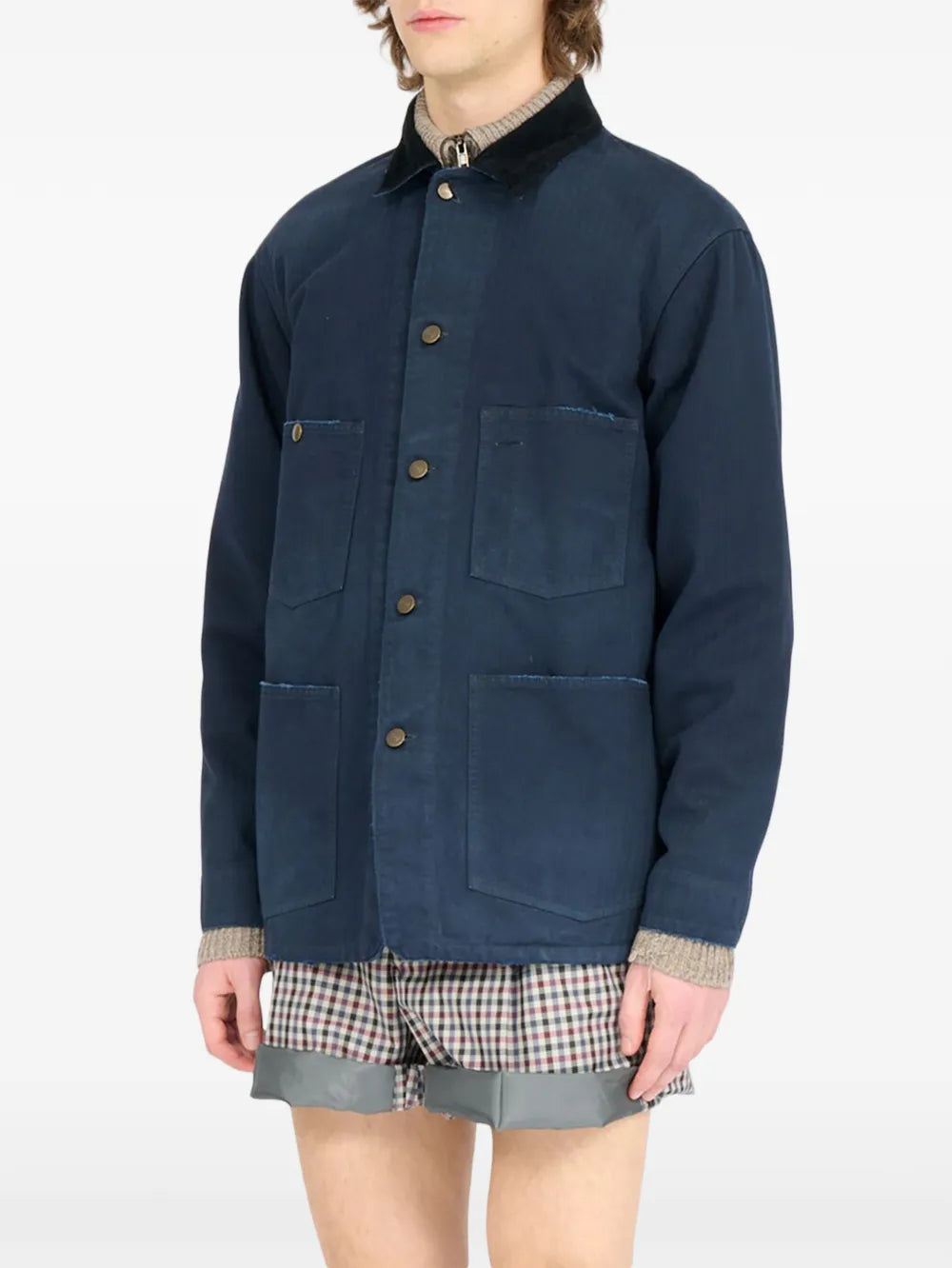 Maison Margiela chamarra de algodón - Azul - imagen 4