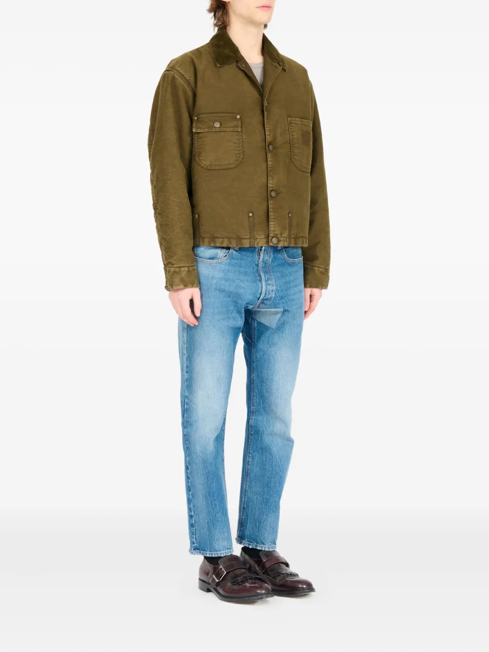 Maison Margiela chamarra de algodón - Verde - imagen 3