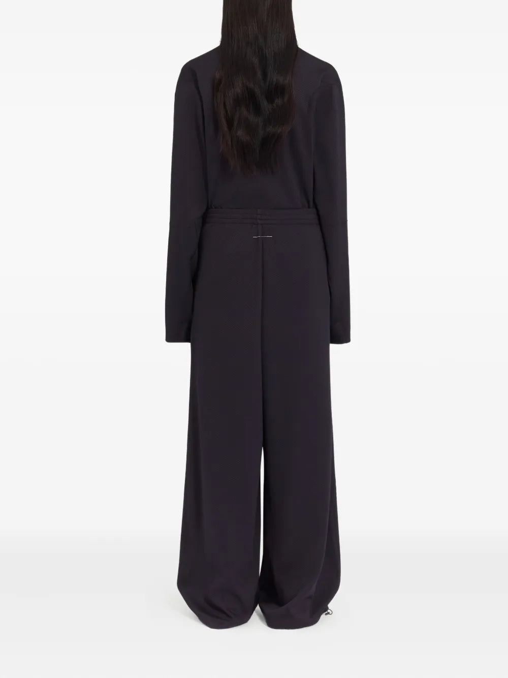 MM6 Maison Margiela X Salomon pants con cordones en la pretina y logo estampado - Negro - imagen 4