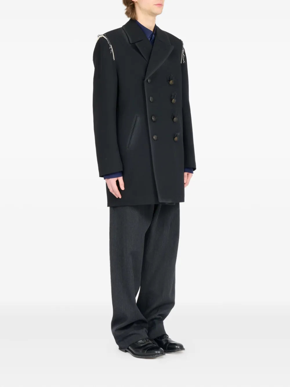 Maison Margiela chamarra con doble botonadura - Negro - imagen 2