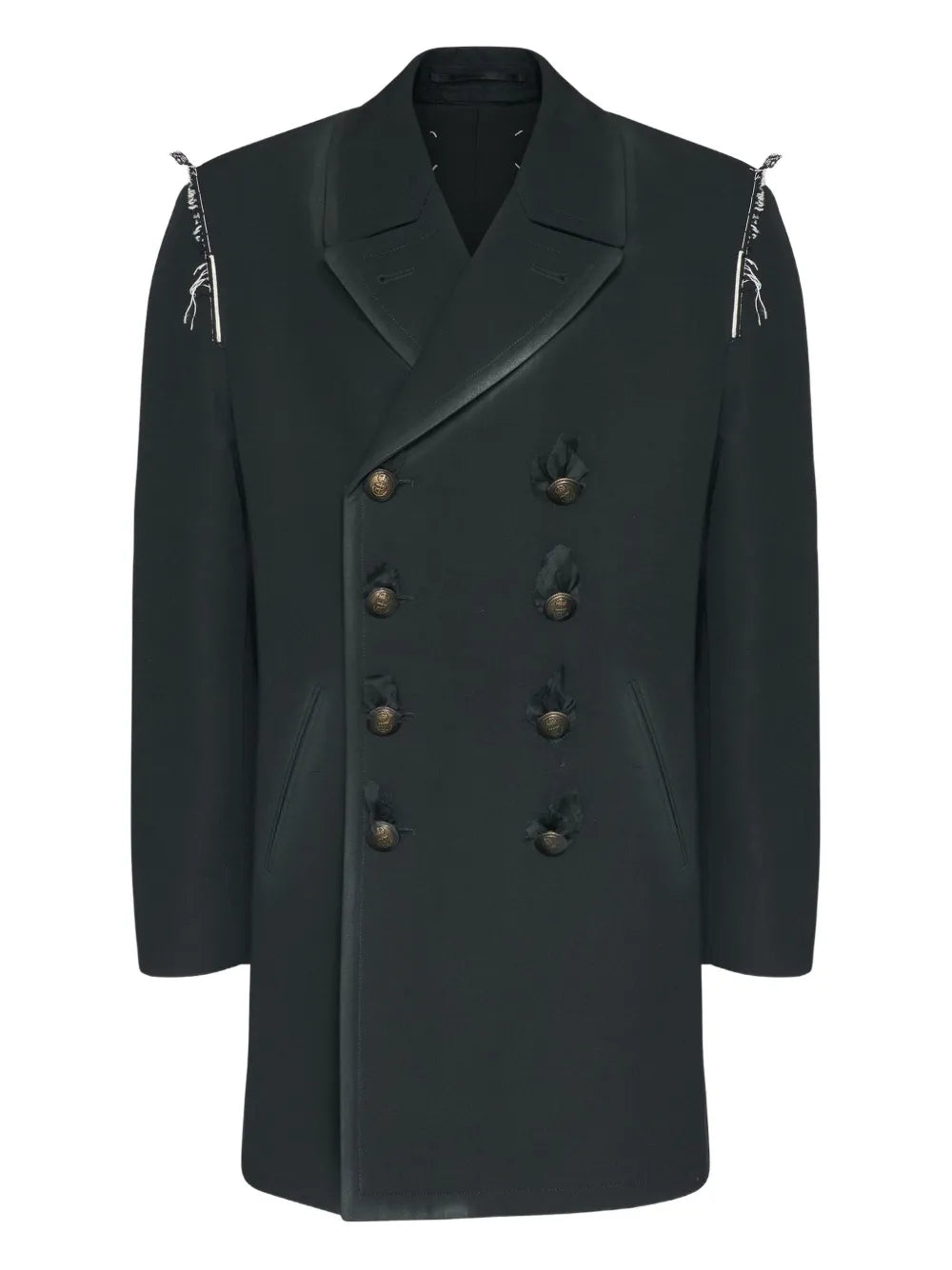 Maison Margiela chamarra con doble botonadura - Negro - imagen 1
