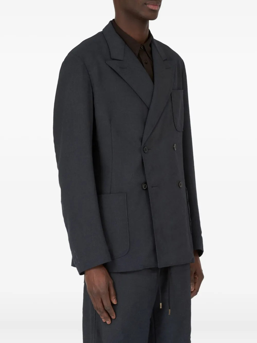 Maison Margiela chamarra con doble botonadura - Gris - imagen 3