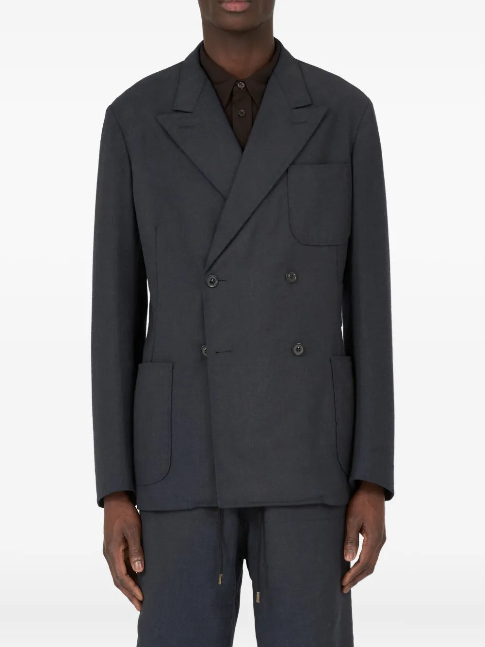 Maison Margiela chamarra con doble botonadura - Gris - imagen 2