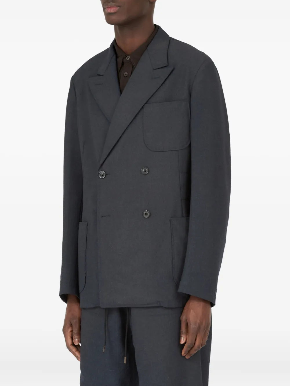 Maison Margiela chamarra con doble botonadura - Gris - imagen 4