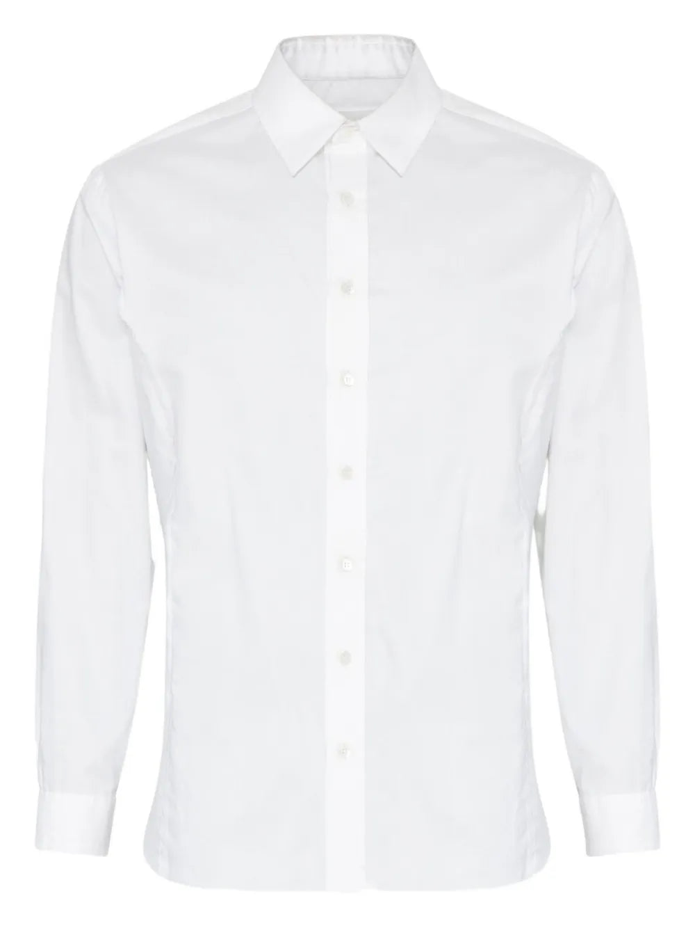 Maison Margiela camisa manga larga con dobladillo deshilachado - Blanco - imagen 1