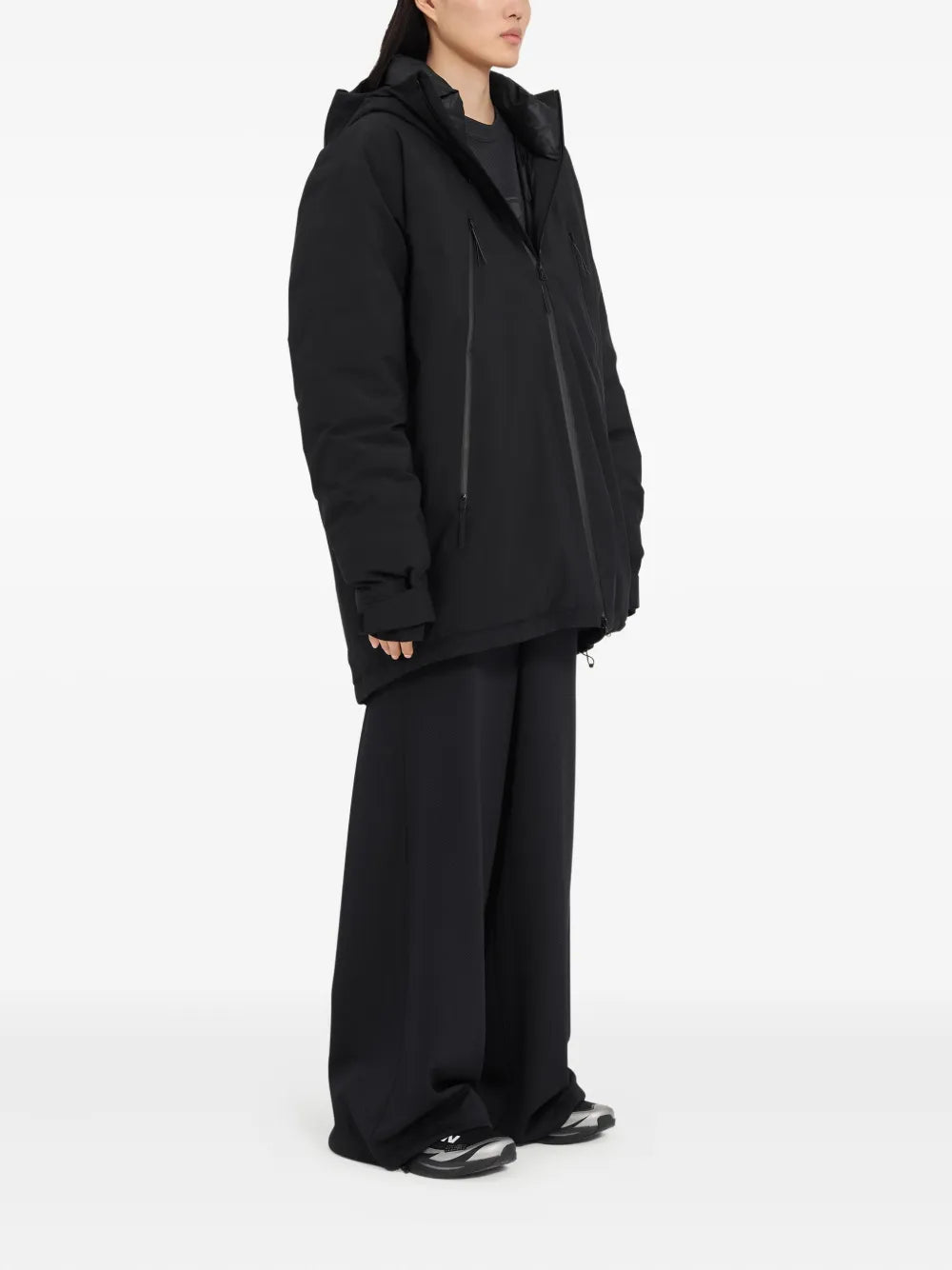 MM6 Maison Margiela X Salomon chamarra bomber con capucha y cierre - Negro - imagen 3