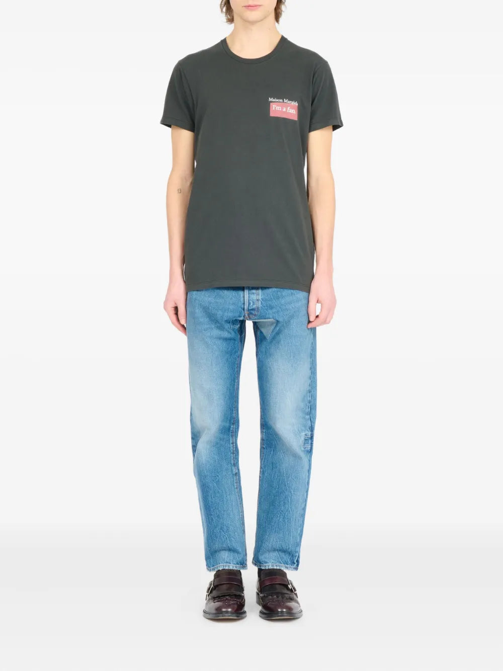 Maison Margiela playera con eslogan estampado - Gris - imagen 2