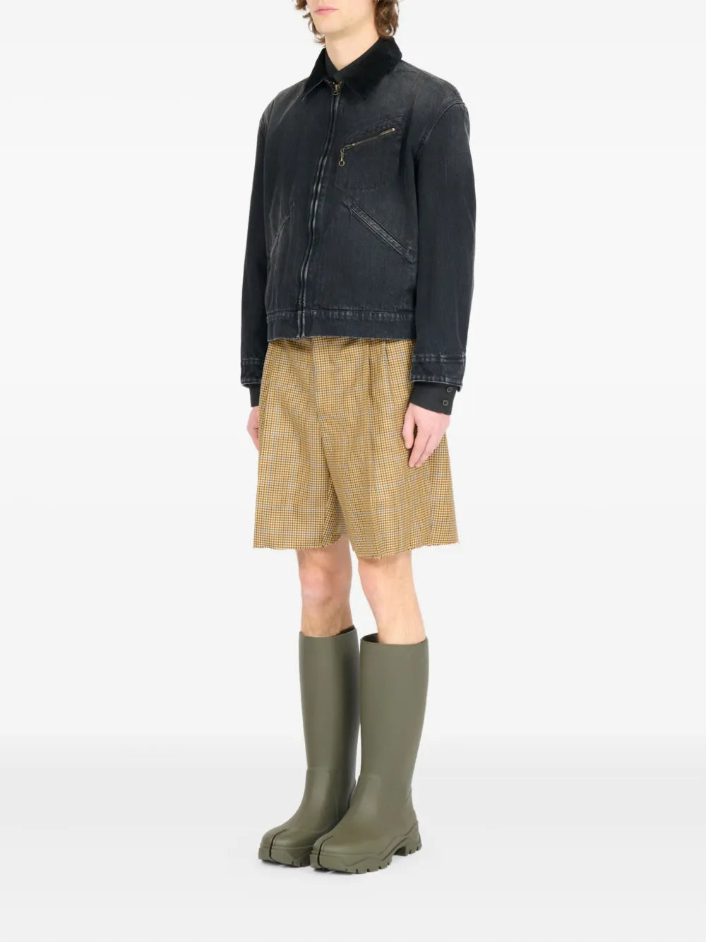Maison Margiela chamarra de algodón - Negro - imagen 4