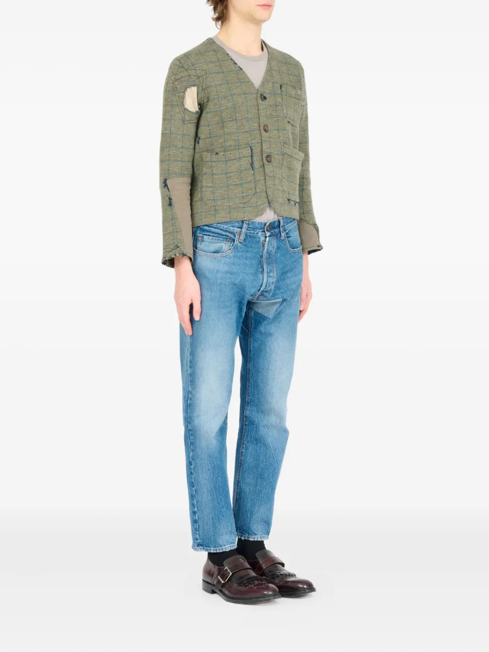 Maison Margiela cárdigan con cierre - Verde - imagen 3