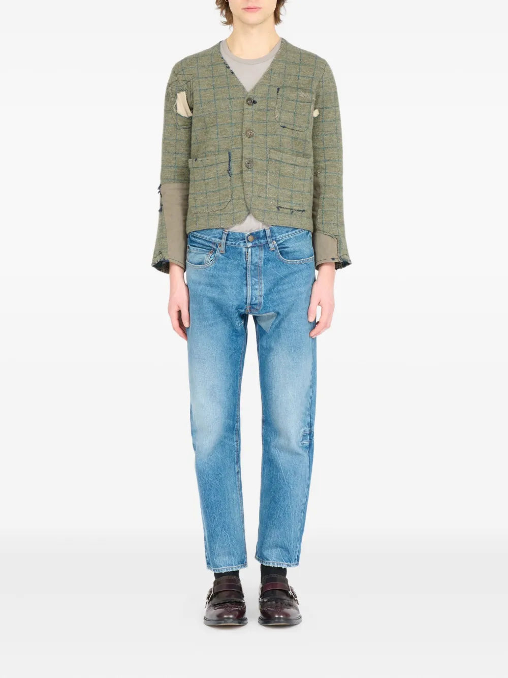 Maison Margiela cárdigan con cierre - Verde - imagen 2