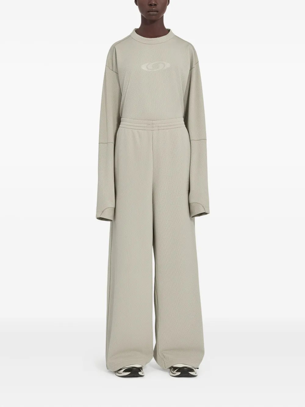 MM6 Maison Margiela X Salomon pants con pretina elástica y logo estampado - Neutro - imagen 2