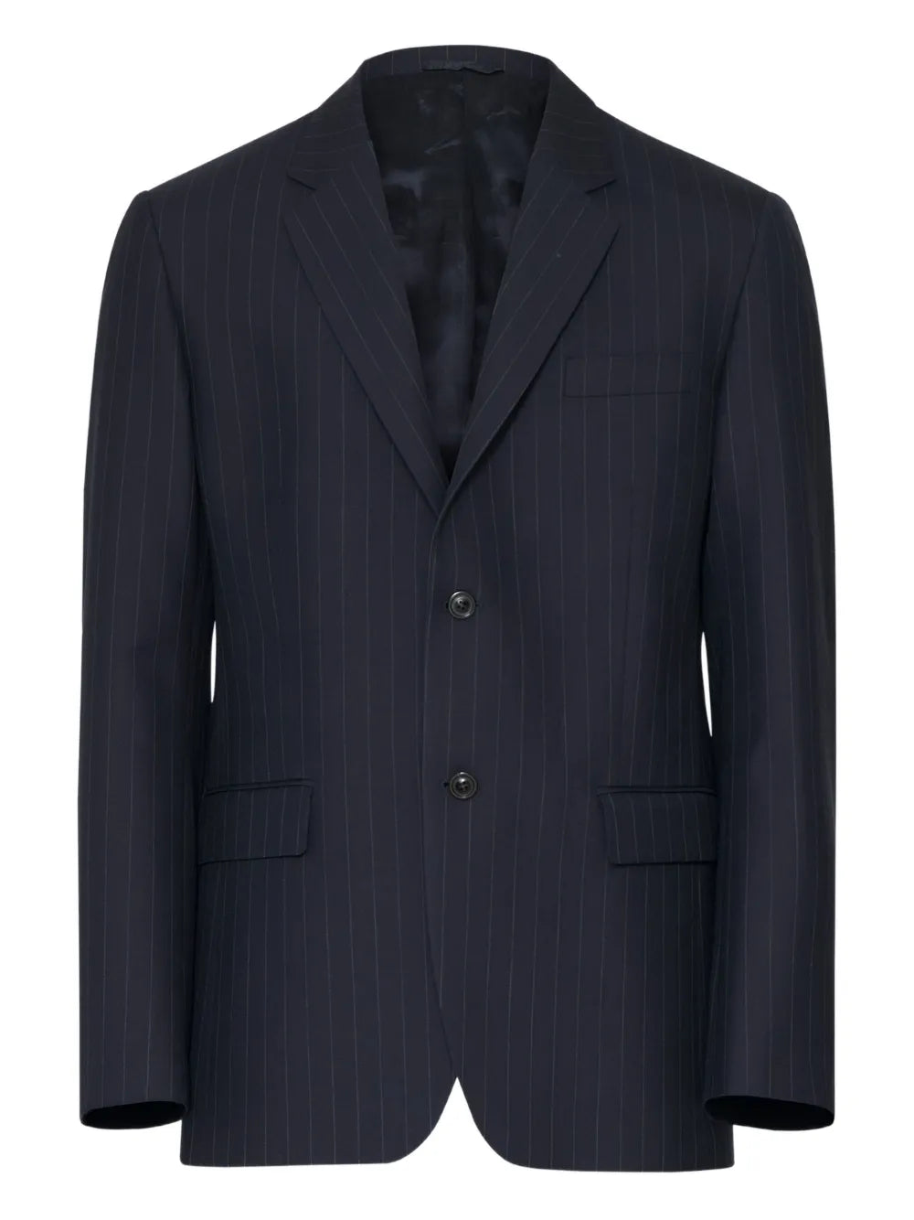 Maison Margiela blazer de lana con rayas diplomáticas estampadas - Azul - imagen 1