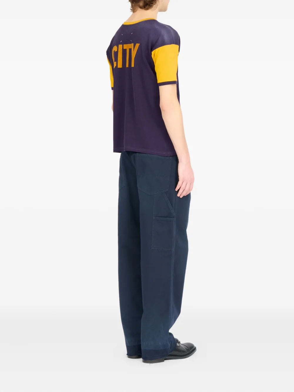 Maison Margiela playera con eslogan estampado - Morado - imagen 4