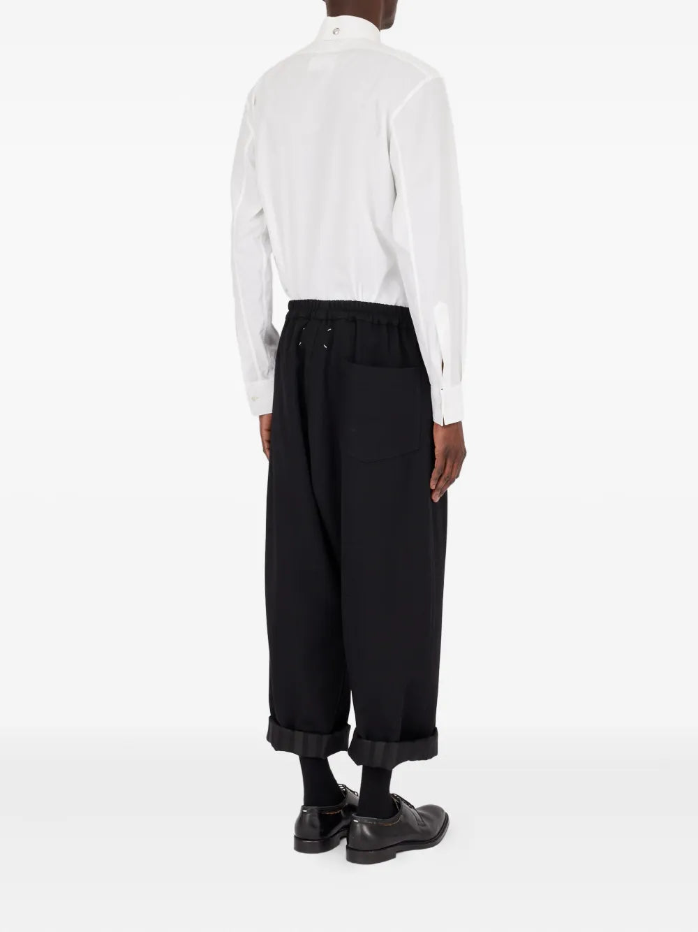 Maison Margiela pantalones con dobladillo vuelto - Negro - imagen 3