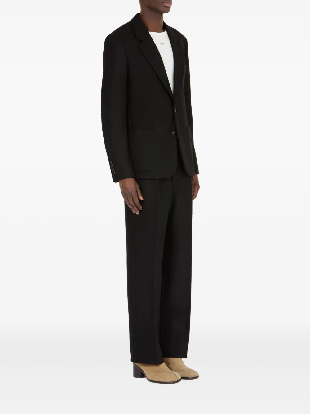 Maison Margiela chamarra de fieltro - Negro - imagen 3