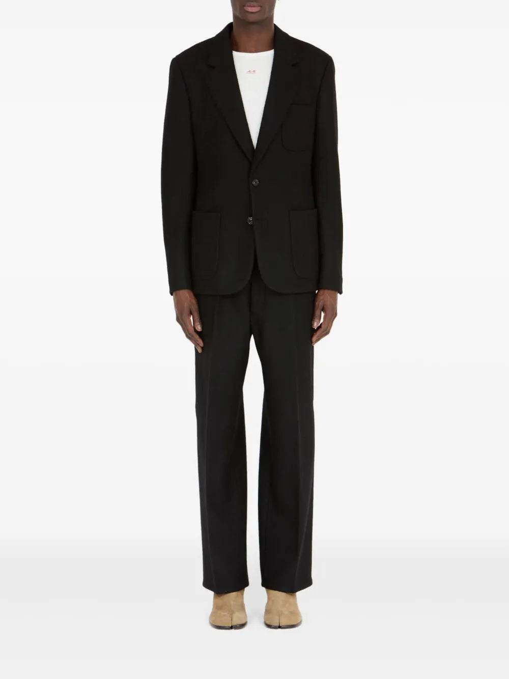 Maison Margiela chamarra de fieltro - Negro - imagen 2