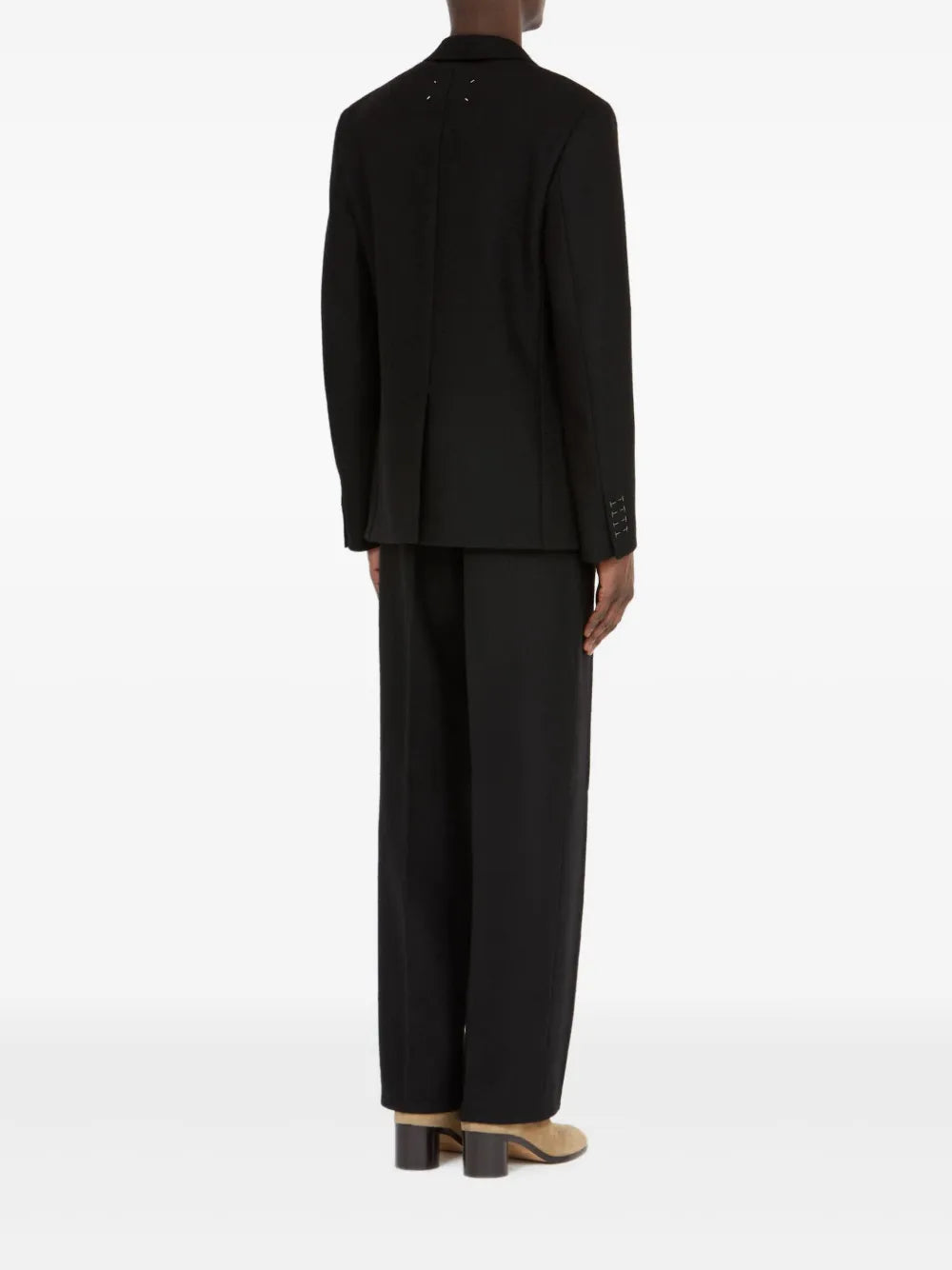 Maison Margiela chamarra de fieltro - Negro - imagen 4