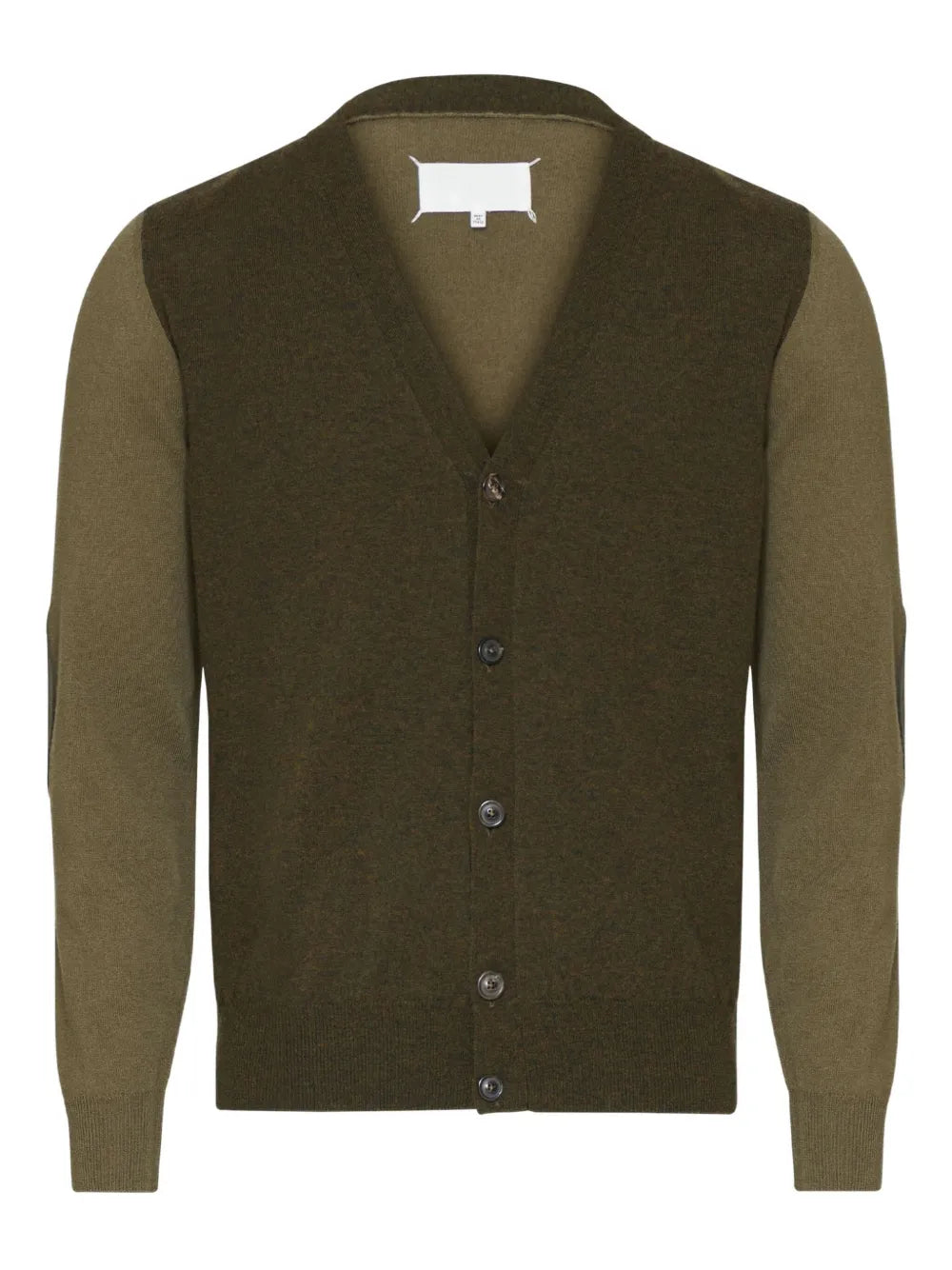 Maison Margiela cárdigan con parche en los codos - Verde - imagen 1