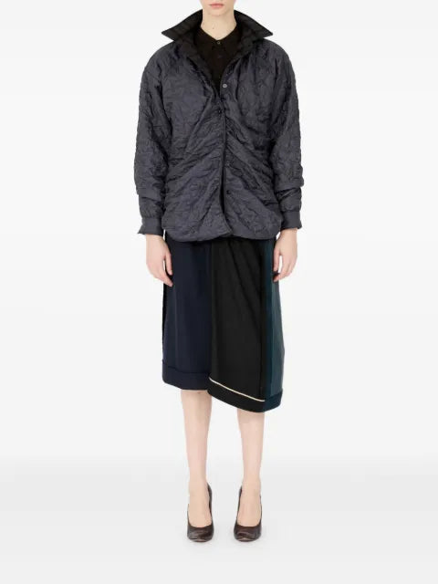 Maison Margiela chamarra capitonada con cuello a cuadros - imagen 2