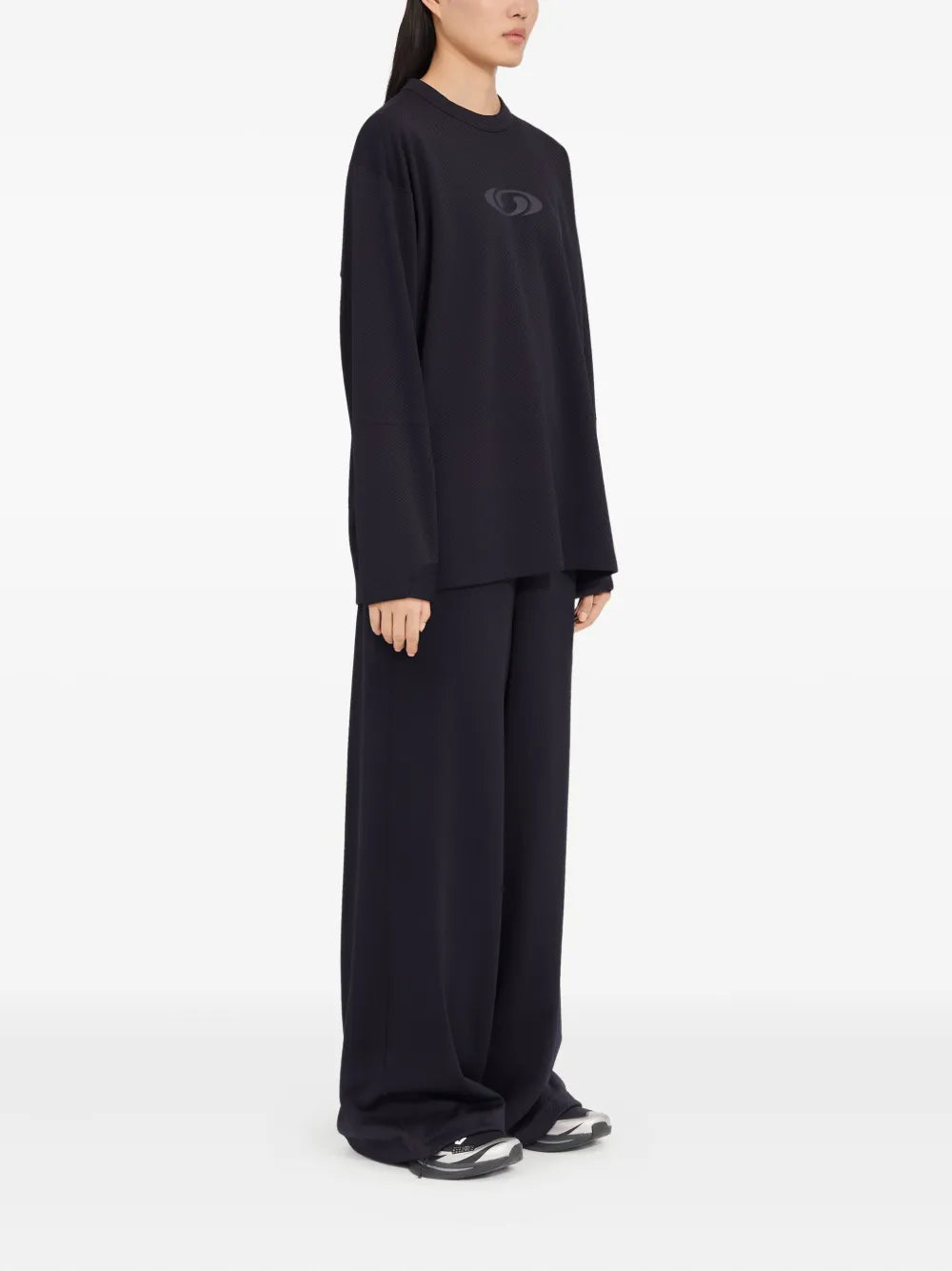MM6 Maison Margiela X Salomon sudadera texturizada con detalles del logo - Negro - imagen 3
