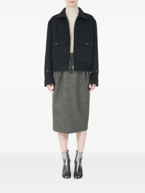 Maison Margiela chamarra de cachemira con bolsillos y solapa - imagen 2