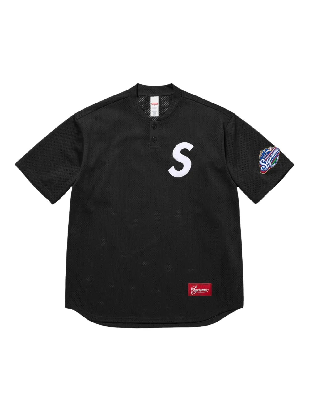 Supreme top S Logo Henley - Negro - imagen 1