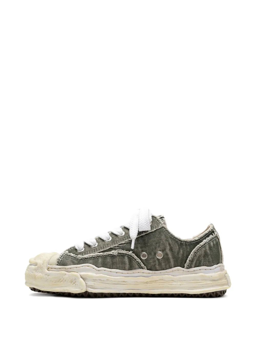 Maison MIHARA YASUHIRO tenis bajos de mezclilla Hank - gris