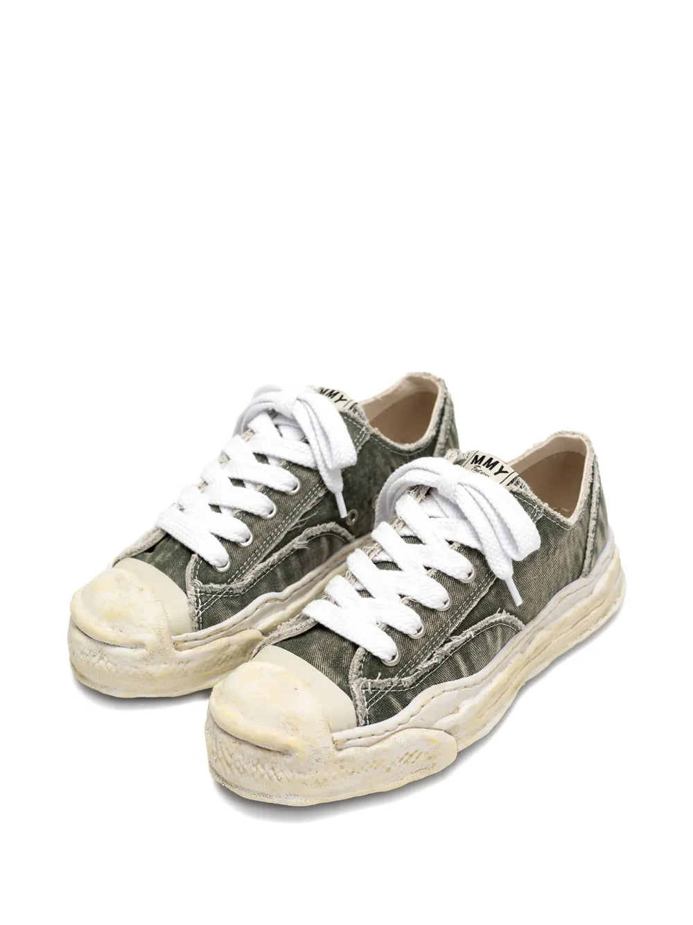 Maison MIHARA YASUHIRO tenis bajos de mezclilla Hank - gris