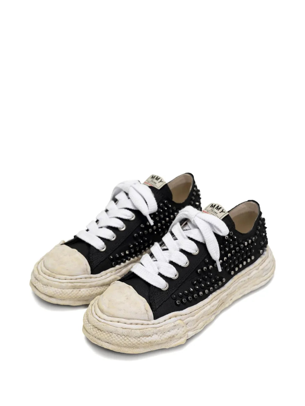 Maison MIHARA YASUHIRO tenis Peterson 23 con apliques - negro