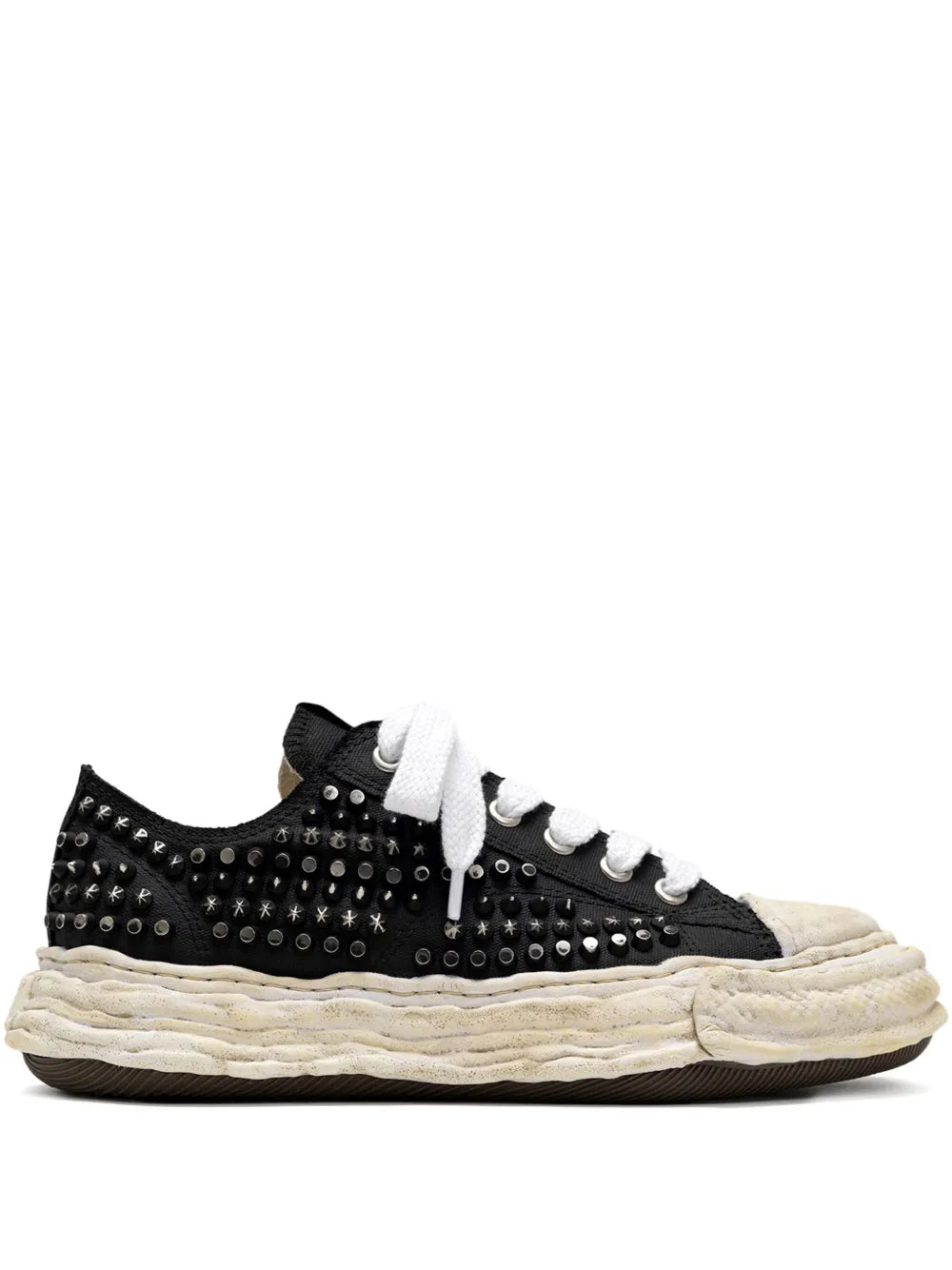Maison MIHARA YASUHIRO tenis Peterson 23 con apliques - negro